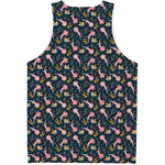 Pink Axolotl Pattern Print Men's Tank Top