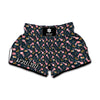 Pink Axolotl Pattern Print Muay Thai Boxing Shorts