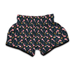 Pink Axolotl Pattern Print Muay Thai Boxing Shorts