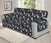 Pink Axolotl Pattern Print Oversized Sofa Protector