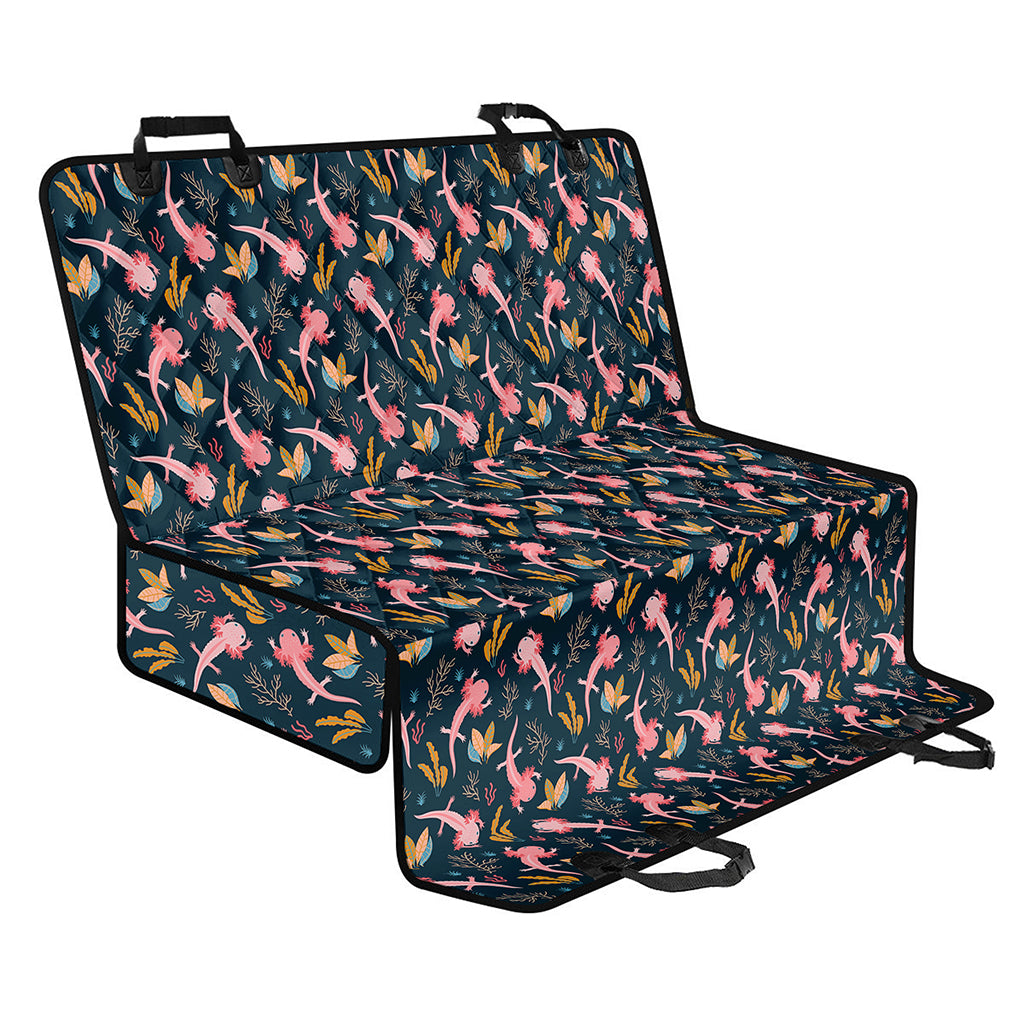 Pink Axolotl Pattern Print Pet Car Back Seat Cover