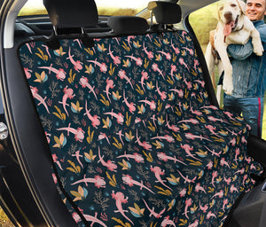 Pink Axolotl Pattern Print Pet Car Back Seat Cover