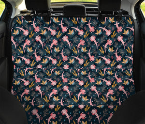 Pink Axolotl Pattern Print Pet Car Back Seat Cover