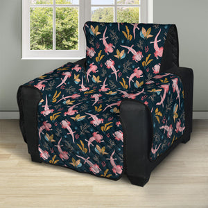 Pink Axolotl Pattern Print Recliner Protector