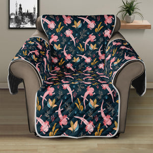 Pink Axolotl Pattern Print Recliner Protector