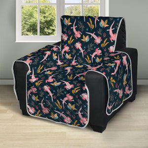 Pink Axolotl Pattern Print Recliner Protector