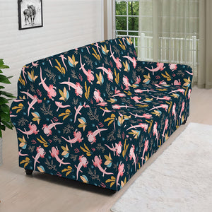 Pink Axolotl Pattern Print Sofa Cover