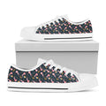 Pink Axolotl Pattern Print White Low Top Sneakers