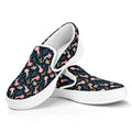 Pink Axolotl Pattern Print White Slip On Sneakers