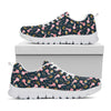 Pink Axolotl Pattern Print White Sneakers