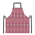 Pink Aztec Geometric Ethnic Pattern Print Apron