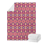 Pink Aztec Geometric Ethnic Pattern Print Blanket