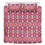 Pink Aztec Geometric Ethnic Pattern Print Duvet Cover Bedding Set