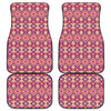 Pink Aztec Geometric Ethnic Pattern Print Front and Back Car Floor Mats