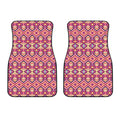 Pink Aztec Geometric Pattern Print Front Car Floor Mats