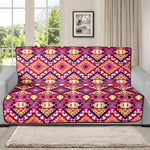 Pink Aztec Geometric Ethnic Pattern Print Futon Protector