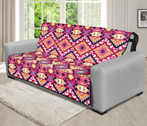 Pink Aztec Geometric Ethnic Pattern Print Futon Protector