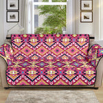 Pink Aztec Geometric Ethnic Pattern Print Sofa Protector