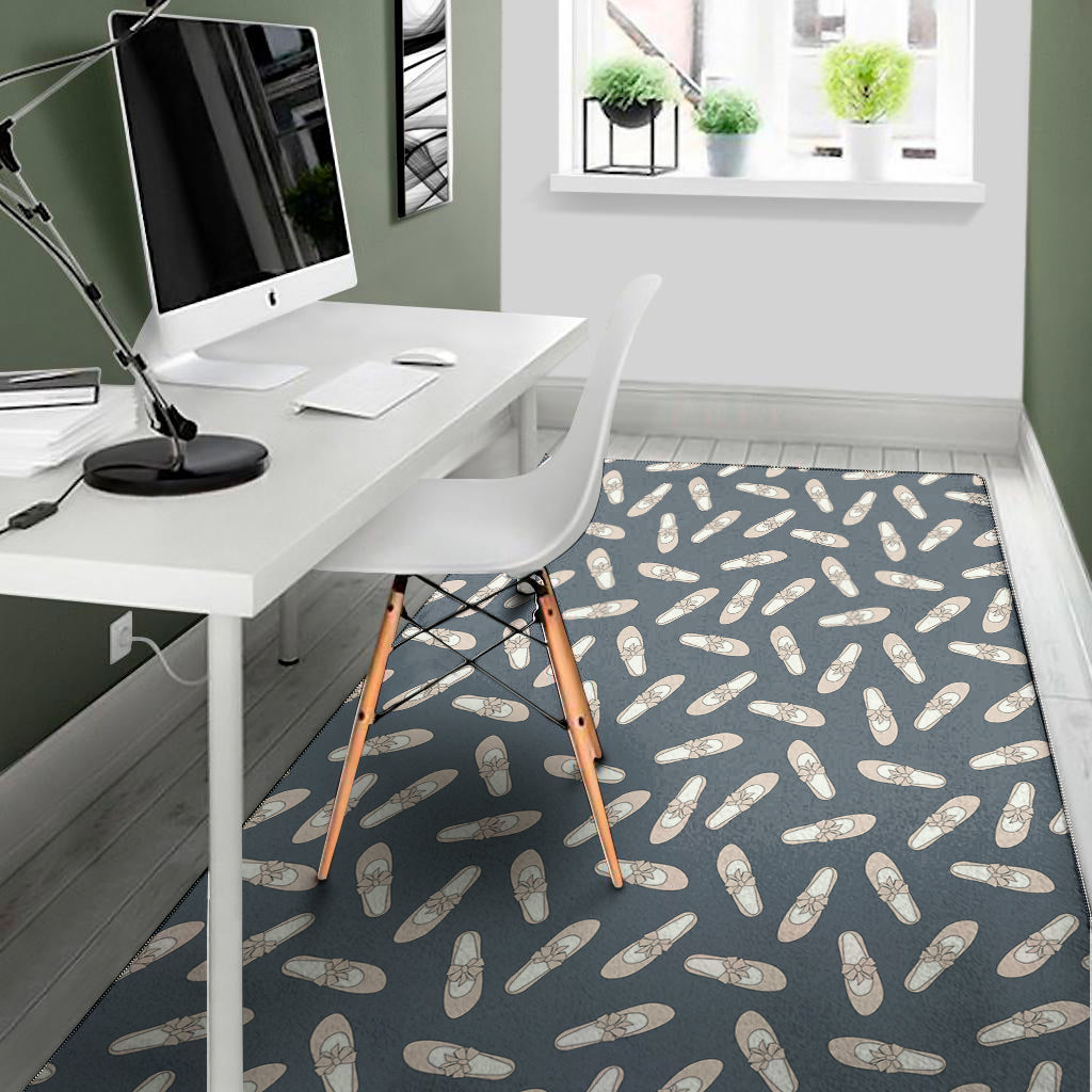 Pink Ballet Shoes Pattern Print Area Rug