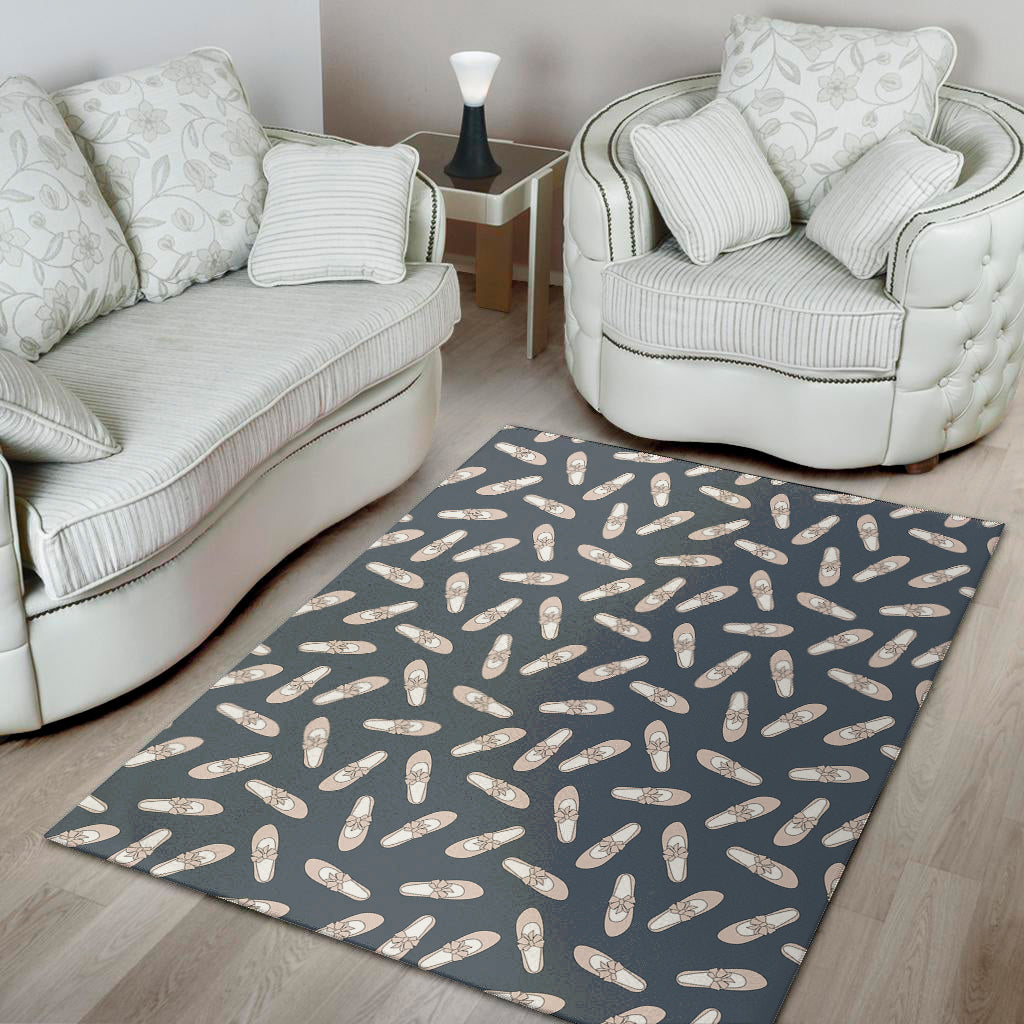Pink Ballet Shoes Pattern Print Area Rug