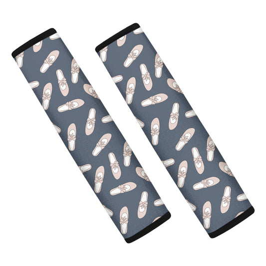 Pink Ballet Shoes Pattern Print Car Seat Belt Covers