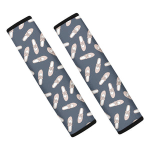 Pink Ballet Shoes Pattern Print Car Seat Belt Covers