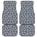 Pink Ballet Shoes Pattern Print Front and Back Car Floor Mats