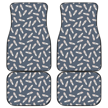 Pink Ballet Shoes Pattern Print Front and Back Car Floor Mats