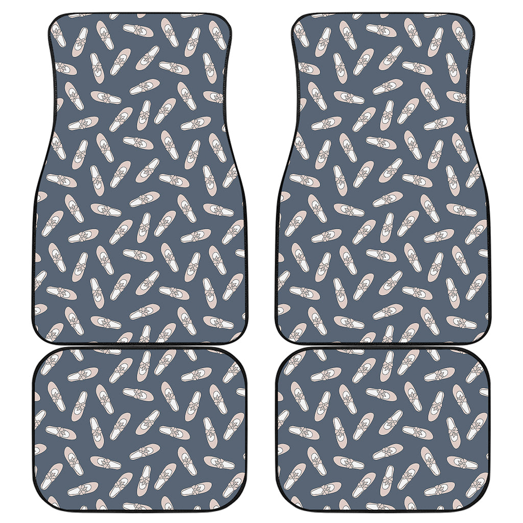 Pink Ballet Shoes Pattern Print Front and Back Car Floor Mats