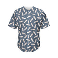 Pink Ballet Shoes Pattern Print Men's Baseball Jersey
