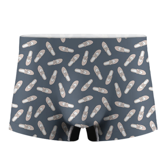Pink Ballet Shoes Pattern Print Men's Boxer Briefs