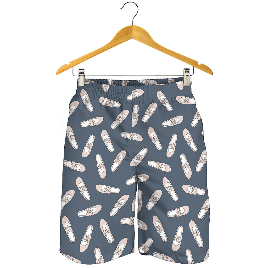 Pink Ballet Shoes Pattern Print Men's Shorts