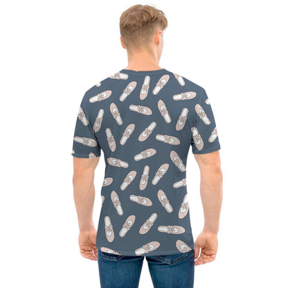 Pink Ballet Shoes Pattern Print Men's T-Shirt