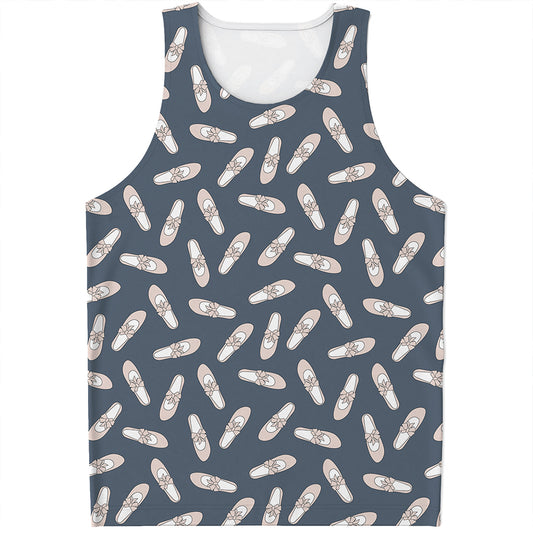 Pink Ballet Shoes Pattern Print Men's Tank Top