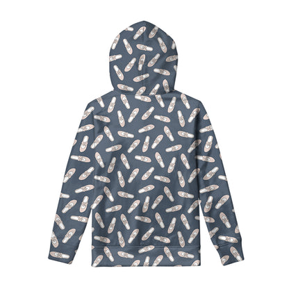 Pink Ballet Shoes Pattern Print Pullover Hoodie