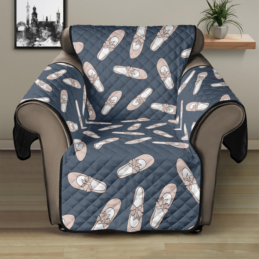 Pink Ballet Shoes Pattern Print Recliner Protector