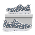 Pink Ballet Shoes Pattern Print White Running Shoes