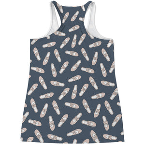 Pink Ballet Shoes Pattern Print Women's Racerback Tank Top