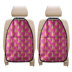 Pink Banana Pattern Print Car Seat Organizers