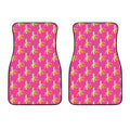 Pink Banana Pattern Print Front Car Floor Mats