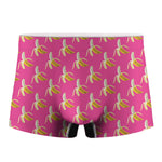Pink Banana Pattern Print Men's Boxer Briefs