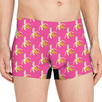 Pink Banana Pattern Print Men's Boxer Briefs