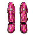 Pink Banana Pattern Print Muay Thai Shin Guards