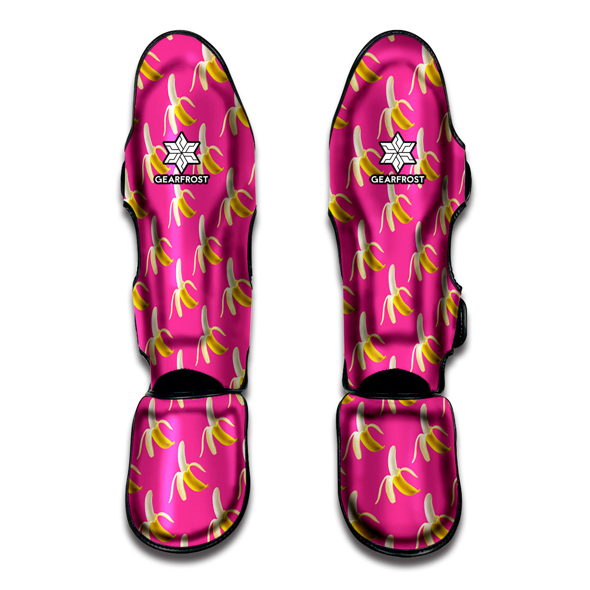 Pink Banana Pattern Print Muay Thai Shin Guard