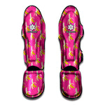 Pink Banana Pattern Print Muay Thai Shin Guard