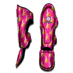 Pink Banana Pattern Print Muay Thai Shin Guard
