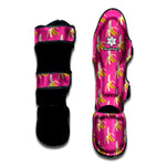 Pink Banana Pattern Print Muay Thai Shin Guard