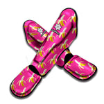 Pink Banana Pattern Print Muay Thai Shin Guard