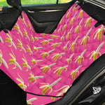 Pink Banana Pattern Print Pet Car Back Seat Cover
