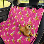 Pink Banana Pattern Print Pet Car Back Seat Cover